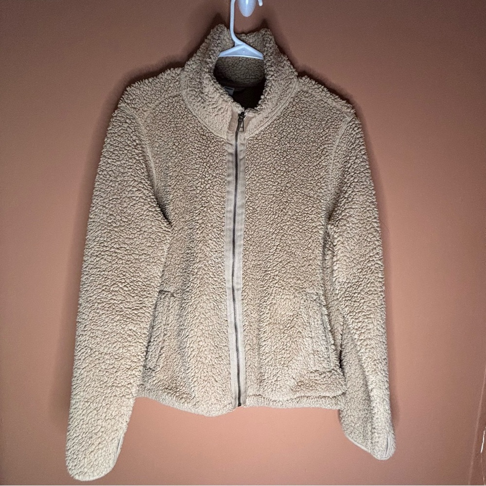 Old Navy Tan Sherpa Jacket - Picture 2 of 5